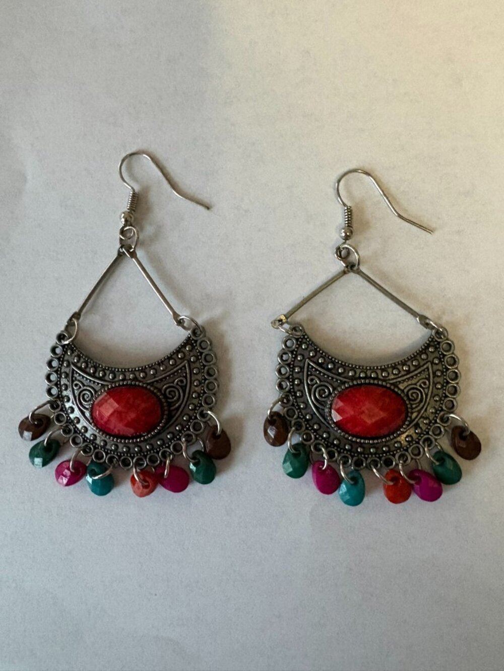 Bohemian-Style Crescent Dangle Earrings